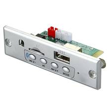 Amplificador de mp3 player 2x5.0 w, placa decodificadora 6v-12v, bluetooth, módulo de rádio fm, suporte tf, usb, aux 2024 - compre barato