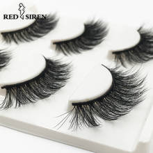 RED SIREN 3 Pairs Natural Eyelashes Soft Volume 3D Faux Mink Lashes Handmade Fake Eyelashes Makeup Mink Eyelashes Maquiagem 2024 - buy cheap