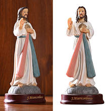 Vintage European Handpaint Priest Jesus Statue Figurine Religious Sculpture 2024 - buy cheap