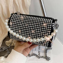 Pearl Chain Shoulder Bag 2021New Summer Female Crossbody Bags High Quality Handbags Women's Bags Fashion Underarm Package Purse 2024 - buy cheap