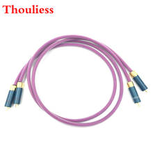 Thouliess-Cable de alta gama 6N OFHC para XLO HTP1, cable de Audio 2RCA chapado en oro, línea de señal RCA doble, 1 par 2024 - compra barato