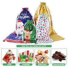 Christmas Gift Bags Assorted Styles Gift Wrapping Pouch Cute Cookie Goodie Candy Bags for Xmas Party Wedding New Year 2020 2024 - buy cheap