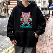 Новейшие толстовки в стиле аниме, уличная одежда с принтом ююютсу, кайсен, мужской пуловер в стиле Харадзюку С мультяшным графическим рисунком, толстовки оверсайз 2024 - купить недорого