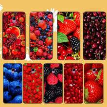 Funda de teléfono de cereza y fresa de Blueberry para Samsung galaxy S 7 8 9 10 20 edge A 6 10 20 30 50 51 70 note 10 plus 2024 - compra barato
