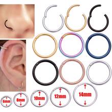 Hinged Septum Clicker Segment Nose Ring Lip Ear Cartilage Ear Helix Body Piercing Jewelry Surgical Steel Ring Hoop Body Jewelry 2024 - buy cheap