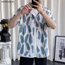 VERSMA-Camisa de manga corta para hombre y mujer, camisa estilo coreano Harajuku Ulzzang Kpop, blusa de verano, Retro, hawaiana, XXXXXL 2024 - compra barato