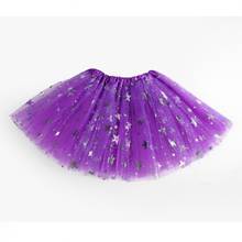 Purple Baby Kids skirt Girls Princess Stars Glitter Dance Tutu Skirt Sequins Party Dance Ballet Tutu Printed stars Skirts 2024 - buy cheap