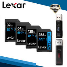 Lexar-cartão de memória sdxc, sdhc, sd, 95 m/s, 633x32gb, 64gb, 128gb, 256gb, 512gb, 1tb, u1, u3, classe 10, para câmera de vídeo 1080p, 3d, 4k 2024 - compre barato