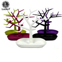 1pc Fashion Jewelry Bracelet Earring Ring Display Organizer Rack 5 Colors Plastic Bird Tree Jewelry Storage Holder Stand Tray 2024 - buy cheap