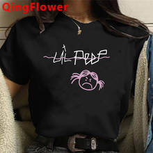 Camiseta feminina gráfica engraçada, camiseta de estética de rapper lil peep harajuku, desenho animado Camiseta feminina hip hop ullzang 2024 - compre barato