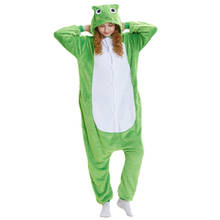 Animal Frog Women Pajama Suit kigurumis Men Night Sleepwear Winter Flannel Onepiece Pyjamas Fantasias Party Cosplay Costume 2024 - buy cheap