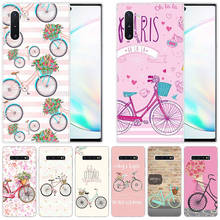 Girl loves pink bicycle Silicone Case for Samsung Galaxy Note 10 Pro 9 8 5 M30S M40 S10E S10 5G S9 S8 Plus S7 S6 Edge S5 Cover 2024 - buy cheap