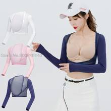 Women Golf Cape Sleeves Lycra Ice UV Protection Tops Ladies Summer Sunscreen Cuff Cycling Shirt Cropped Top Golf Clothing 2024 - buy cheap