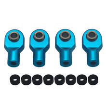 RCAWD 4sets machined alloy shock rod ends long/hollow ball connectors 1-10 for Traxxas Slash 2WD 2024 - buy cheap