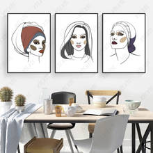 Female Face Line Poster Wallpaper Sketch Canvas Painting Art Print Modern Fashion Craft Picture Decoration Home Bedroom 2024 - buy cheap