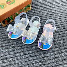 Сандалии для девочек Mini Melissa, ультралегкие, для снежной принцессы, прозрачная обувь, лето 2020, новая детская обувь, сандалии Melissa для детей 2024 - купить недорого