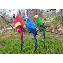 1 Pieces Natural Lifelike 45cm Parrot Bird Taxidermy Lawn Decorative Ornament 2024 - buy cheap