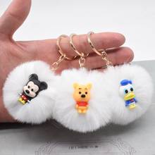 Disney Minnie Mickey Mouse Keychain Keyring Kawaii Cartoon Anime Bell Lovely Girl Accessories Key Chains Pendant 2024 - buy cheap