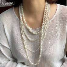 Yumfeel New Trendy Jewelry Women Necklace 4 Layers Imitation Pearl Necklaces Jewelry 2024 - buy cheap