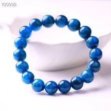 Genuine Natural Blue Apatite Gemstone Crystal Round Bead Stretch Bracelets 8mm 9mm 10mm 11mm Apatite Women Men AAAA 2024 - buy cheap