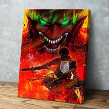 Modular Hd Prints Attack On Titan Pictures Home Decoration Wall Art Fight Monster Canvas Painting Frame Poster For Living Room 2024 - buy cheap