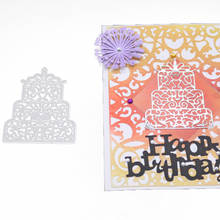 2020 Cake Frame Metal Cutting Dies Birthday Decoration Cut Die Stencil DIY Scrapbooking Embossing New Craft Stamps And Dies 2024 - buy cheap