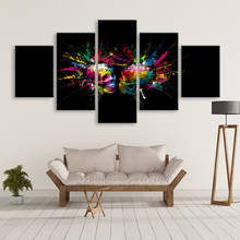 Abstract Modern Wall Art Canvas Colorful Skull Graffiti Art Oil Paintings 5 Pieces HD Prints Posters Home Decor Pictures Frame 2024 - buy cheap