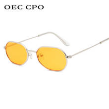 Oec cpo óculos de sol vintage clássico, quadrado, masculino/feminino, de metal, pequeno, uv400, óculos de sol o579 2024 - compre barato