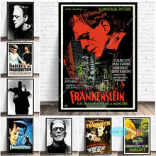 Póster de Frankenstein Universal para decoración del hogar, lienzo de película de terror, pintura al óleo para pared, sala de estar, ZT606 2024 - compra barato