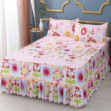 Lençol de cama 2020 de algodão com renda + fronha, conjunto com 3 peças de lençóis macios/modernos, cobertura para cama xadrez 2024 - compre barato