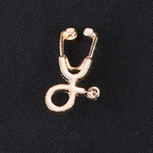 Men Women Enamel Stethoscope Doctor Nurse Brooches Pin Coat Lapel Badges Jewelry Broche Pin Denim Jackets Collar 2024 - buy cheap