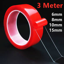 1PC Durable 3 Meter Double-sided Adhesive Tape Strong Clear Transparent Acrylic Foam Adhesive Tape No Traces Adhesive Stickers 2024 - купить недорого