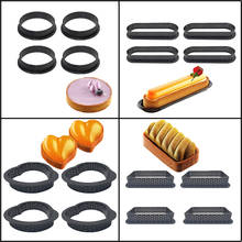 Meibum 5 Styles Egg Tart Mold Cake Ring Set Fruit Cookies Form Plastic Perforated French Dessert Mould Baking Pastry Tools 2024 - buy cheap