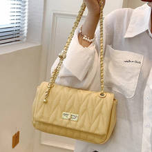 Chain flap bags for women Shoulder Bags High Quality Pu Leather  Casual Crossbody Bag Designer thread ladies Handbags phone bag 2024 - buy cheap