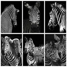 HUACAN Diamond Painting Zebra Full Square Handicraft Diamond Embroidery Mosaic Animal Black And White Home Decoration 2024 - buy cheap