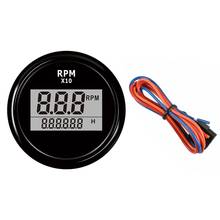 52mm Boat LED Digital Tachometer Engine Hour Meter Marine Outboard RV RPM Meter Gauge 2024 - buy cheap