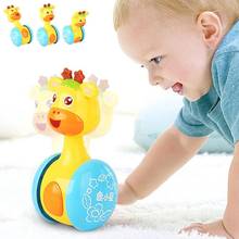 Newborn Baby Tumbler Toy Cute Cartoon Deer Rattles Tumbler Doll Toy Bell Music Learning Education Baby Teether Rattle Toy 2024 - buy cheap