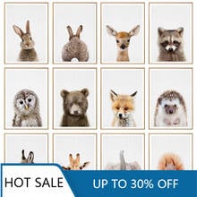 Canvas Painting Animal Poster Wall Pictures For Children Bedroom Cute Rabbit  Home Accessories Poster Decor Modern Wall Charts 2024 - buy cheap