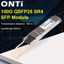 ONTi 100G QSFP28 100GBASE-SR4 QSFP28 модуль приемопередатчика 850nm, 100m, MTP/MPO, DDM для Cisco,Huawei,MikroTik,HP,Intel... и т. Д. 2024 - купить недорого