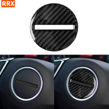 For Chevrolet Camaro 2016 2017 2018 2019 Carbon Fiber Car Accessories For Camaro Decoration Interior Steering Wheel Sticker Trim 2024 - buy cheap