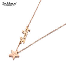 ZN19135 модное оригинальное дизайнерское счастливое Очаровательная подвеска в форме звезды ожерелья для девочек титановое офисное ожерелье из нержавеющей стали 2024 - купить недорого