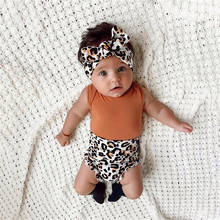 0-24M Newborn Kid Baby Girls Leopard Clothes set Summer Romper Body Top Short Pants Headband Elegant Cute Sweet Cotton Outfits 2024 - buy cheap