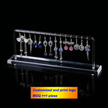 Acrylic Double Row Earring Stand Earring Holder Bracelet Organizer Jewellery Holders Jewelry Organizer Necklace Display Rack 2024 - buy cheap