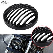 5.75" Motorcycle Round Headlight Finned Grill For Harley Sportster XL 883 1200  Forty Eight XL1200X Iron 883 Seventy Two XL1200V 2024 - buy cheap