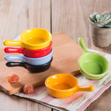 Plato de vinagre de salsa de soja de cerámica sazonado, tendencia de personalidad y estilo japonés creativo, mini plato con mango 2024 - compra barato