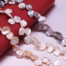Perlas de agua dulce para la fabricación de joyas, cuentas sueltas en forma de pétalo, 16-18 MM, DIY, collar, pulsera, artesanía, costura, accesorio 2024 - compra barato