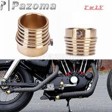  Motorcycle 2" 2.5" Exhaust Cover Brass Exhaust System Muffler Tip for Harley Sportster BSA Big Twin xs650 Custom Chopper Bobber 2024 - buy cheap