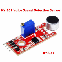 Transmissor de microfone 4pin, módulo do sensor de detecção de som por voz com microfone, carro robô inteligente para arduino, kit diy de alta sensibilidade 2024 - compre barato