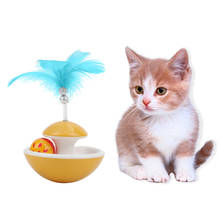Cat Toys Interactive Feather Ball Toy Rolling Scratching Ball Cat Entertainment Toys Pet Cat Toys Tumbler 2024 - buy cheap