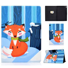 Cartoon Painted Case For Lenovo Tab M10 TB-X605F TB-X505F 10.1inch PU Leather Flip Stand Wallet Cover 2024 - buy cheap